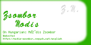 zsombor modis business card